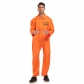 Men Adult Orange Inmate Cosplay Costume Jumpsuit Uniform Set Firefighter Suit SM1109