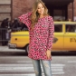 Round Neck T-Shirt Slim Long Casual Leopard Print Bottoming LQ082