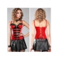 sexy red leather corset M1375