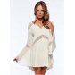 Bell Sleeves Hollow-out White Beach Tunic M5322